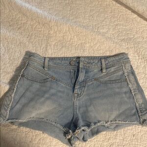 Shyanne Blue Jean Shorts Distressed Cut-Off Style